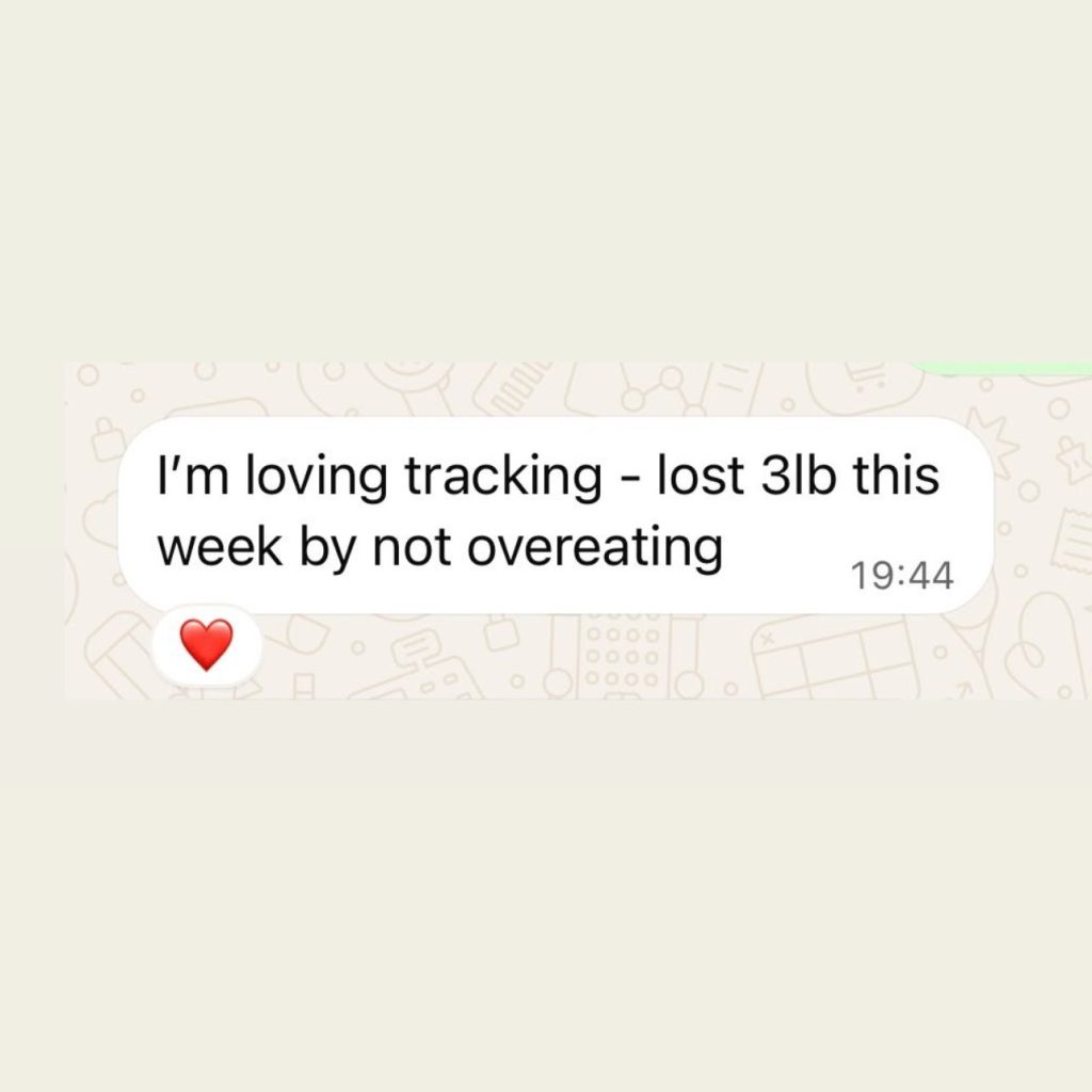 Using the BuildHER Body app to track your intake is key … most people over consume without even realising