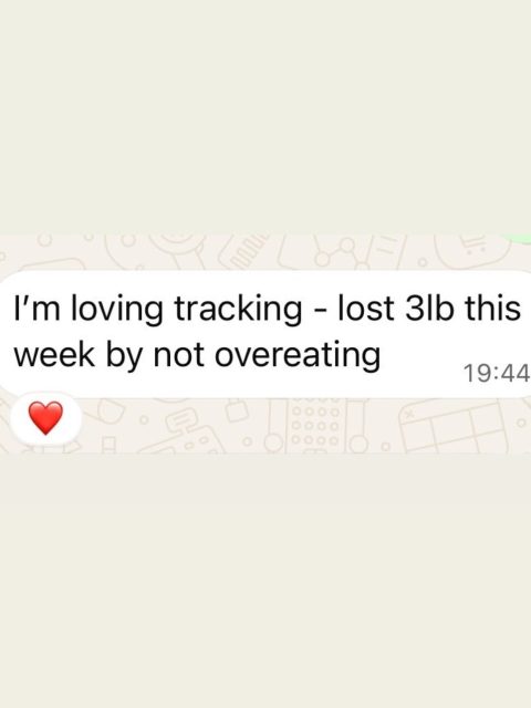 Using the BuildHER Body app to track your intake is key … most people over consume without even realising